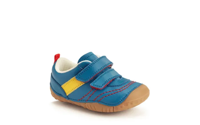 Little Smile - Bright Blue Leather Rip-tape Pre-walkers product image