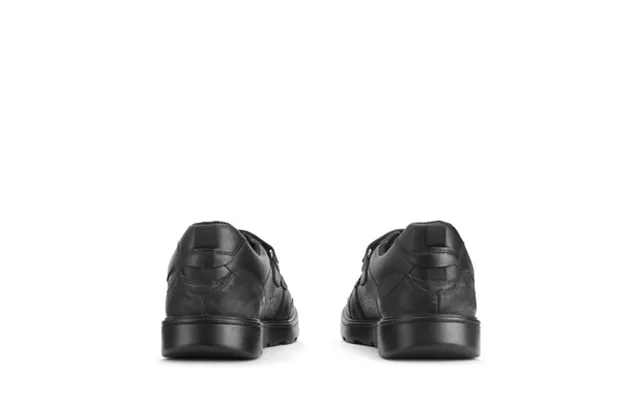 Mission - Black Leather Boys Rip-tape School Shoes