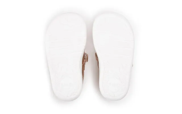Puzzle - Rose Gold Leather Girls Rip-tape First Walking Shoes product image