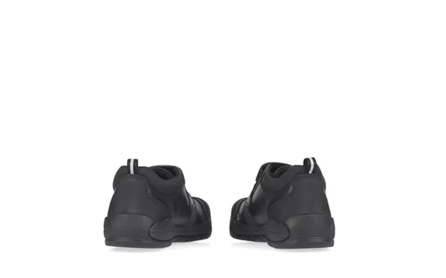 Strike - Black Leather Boys Rip-tape School Shoes