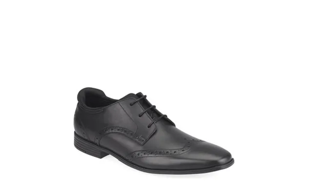 Tailor - Black Leather Senior Boys Lace-up School Shoes
