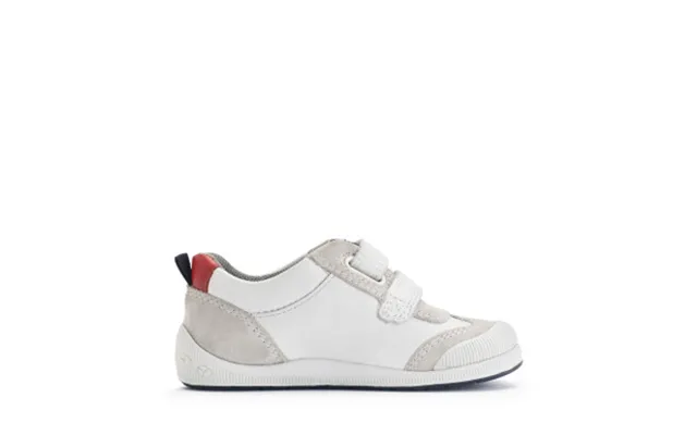 Tickle - White Leather Suede Riptape Pre-school Shoes product image