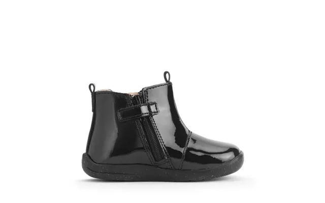 Wonderland - Black Patent Gold Girls Zip-up First Chelsea Boots product image
