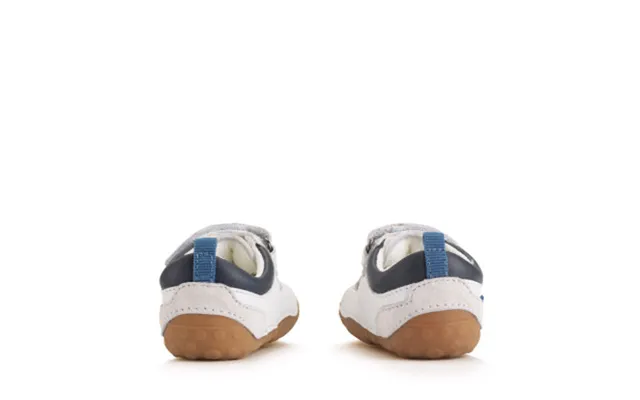 Zap - White Leather Nubuck Rip-tape Baby Pre-walking Shoes