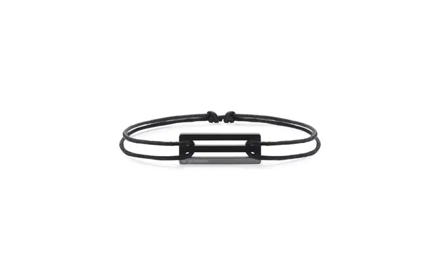 1.7g Polished & Brushed Black Ceramic Cord Bracelet