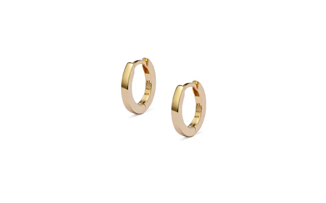 18k Small Edge Hoop Earrings
