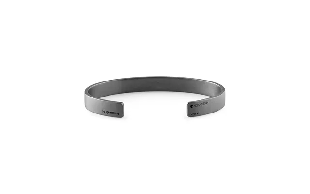 21g Brushed Black Sterling Silver Ribbon Bracelet