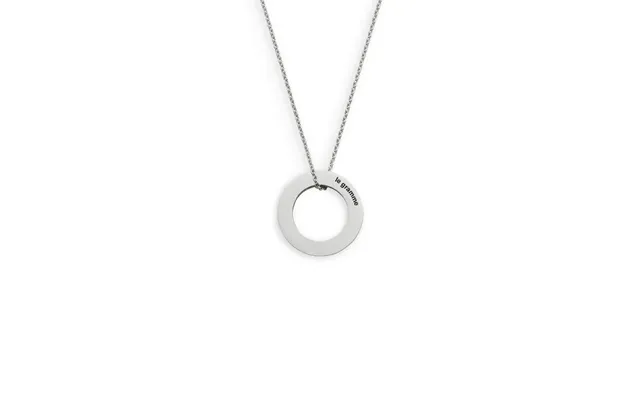 2.5g Round Polished & Brushed Sterling Silver Necklace