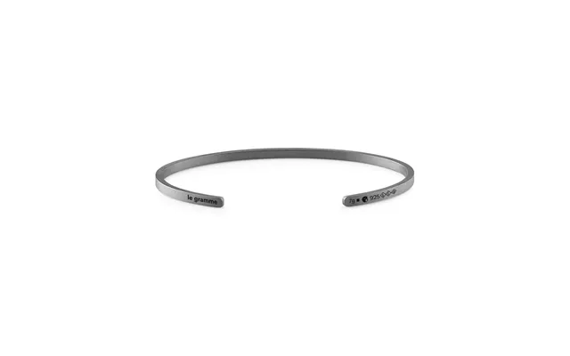 7g Brushed Black Sterling Silver Ribbon Bracelet