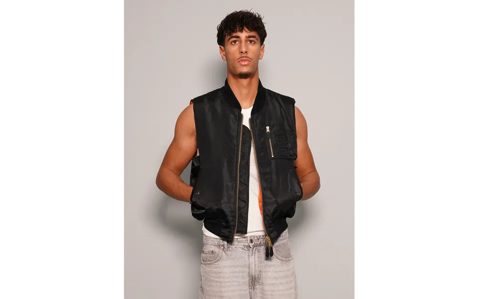Bomber Gilet In Black
