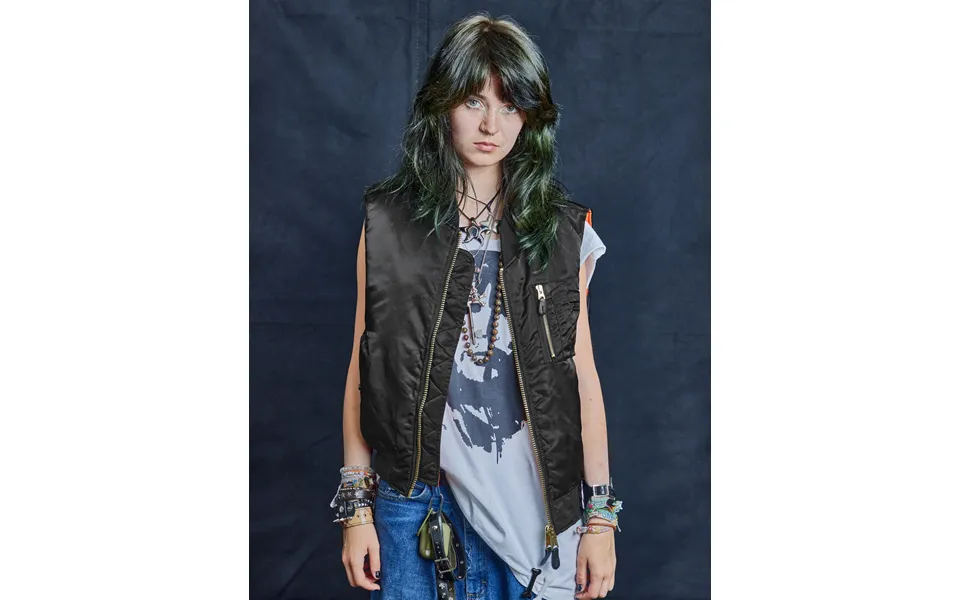 Bomber Gilet In Black