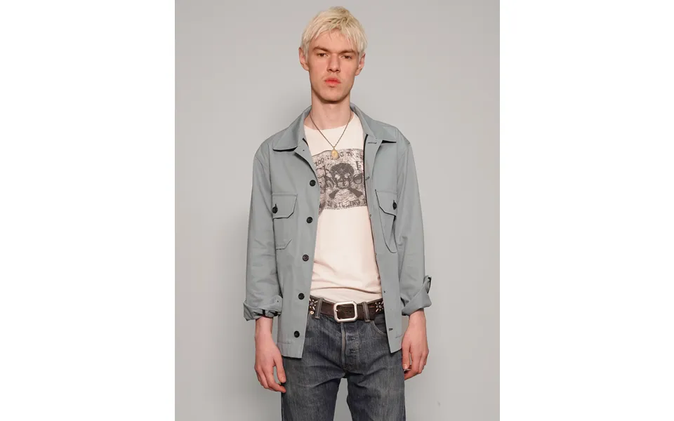 Cotton Workshirt In Grey