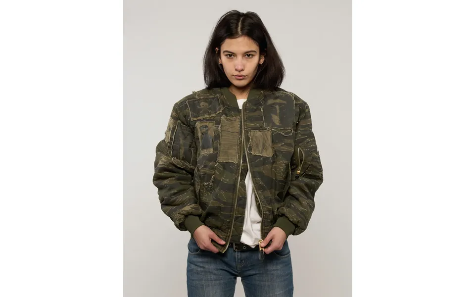 Ma-1 Patched Bomber In Tiger Camo