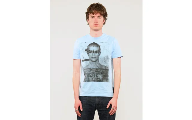 Men's 'saint' T-shirt In Blue - Organic Cotton