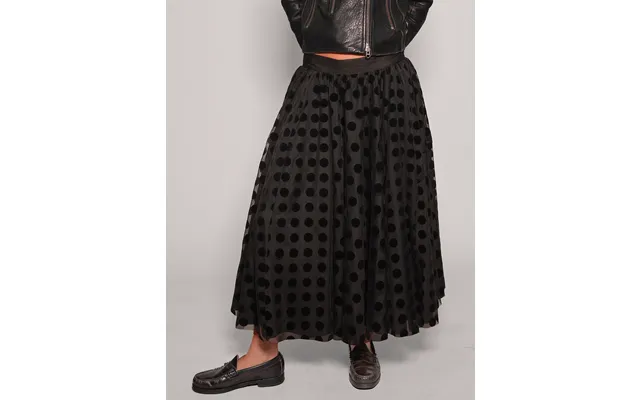 Mesh Maxi Skirt - Black Polka Dot product image