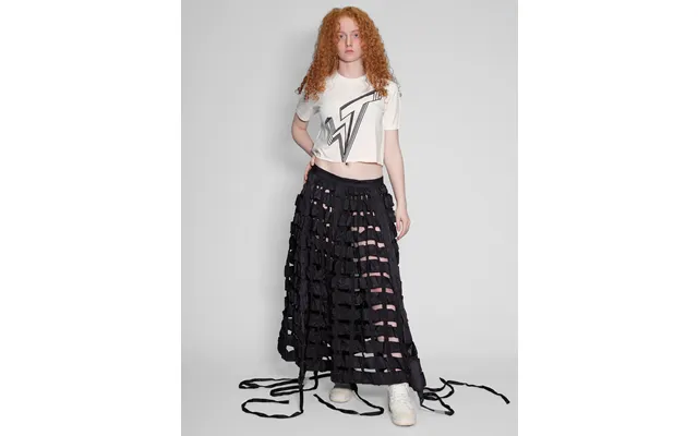 Parachute Skirt With Tassels - Black Or White product image