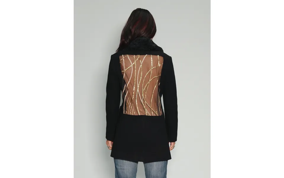 Party Back Blazer Jacket - Gold Sequin