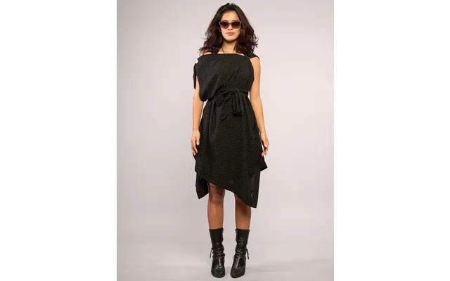 Pirate Dress Black Micro Polka Dot - Rayon Crepe