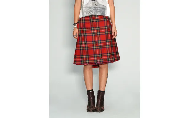 Vintage Red Tartan Scotland Kilt - Size S M