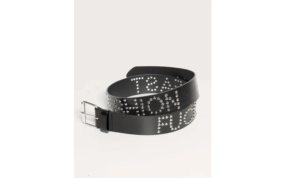 'f*ck Fast Fashion' Studded Leather Belt