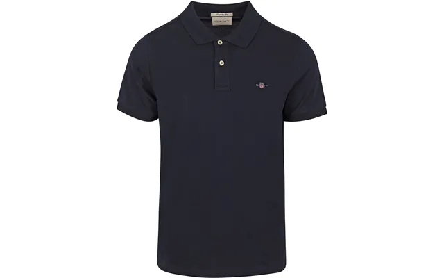 Gant Shield Piqué Polo Shirt Navy Blue Dark Blue Size