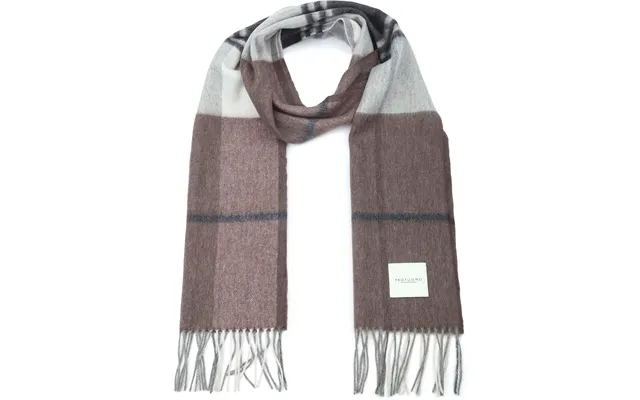 Profuomo Scarf Lambswool Bruin Checkered Multicolour Brown Beige Grey