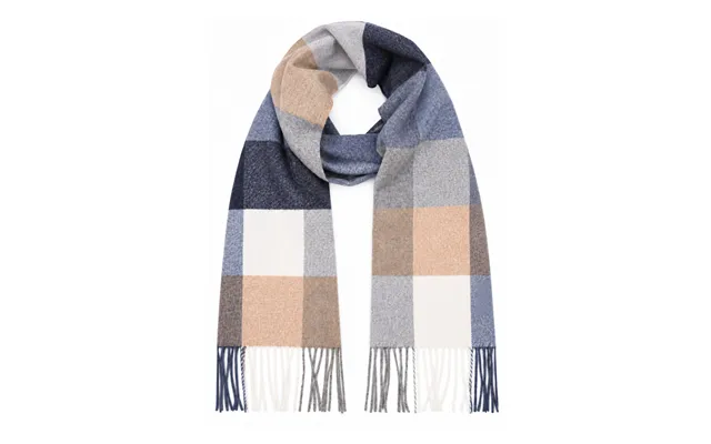 Profuomo Scarf Lambswool Check Multicolour Beige Grey Blue