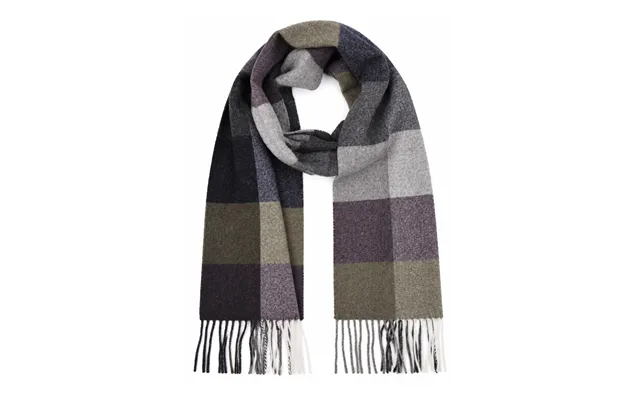 Profuomo Scarf Lambswool Check Multicolour Grey Purple Green