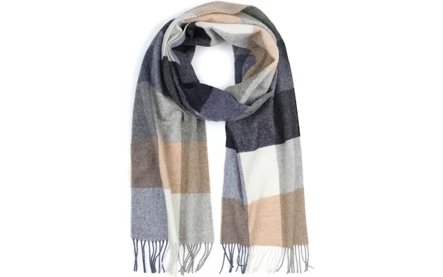 Profuomo Scarf Wool Checks Multicolour Beige Grey Blue