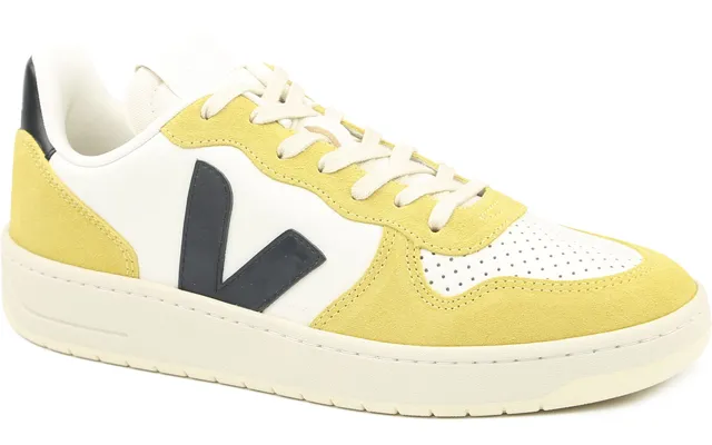 Veja Sneakers V-10 Yellow White Off-white Blue Size 42