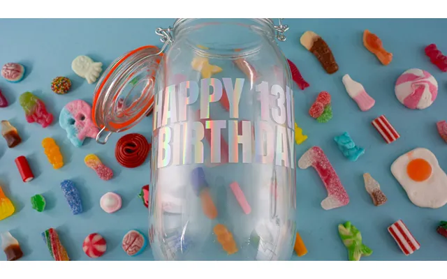 Custom Holographic Silver Sweet Jar