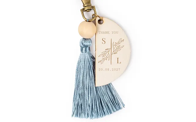 Smartphoto Engraved Keychain Tassel Blue - Set Of 6