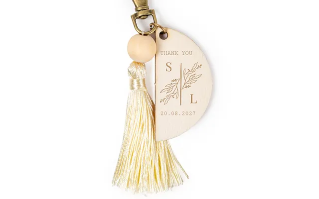 Smartphoto Engraved Keychain Tassel Vanilla - Set Of 6