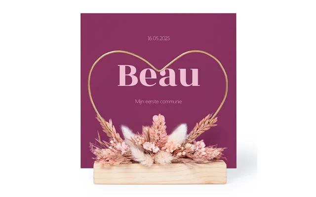 Smartphoto Heart And Dried Flowers With 1 Photo Card