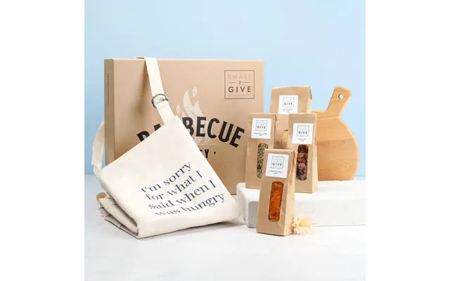 Smartphoto Smart2give Bbq Box With Beige Apron Fair Trade Cotton