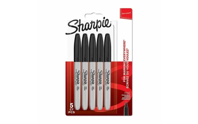 Sharpie Black Fine Permanent Markers 5 Pack