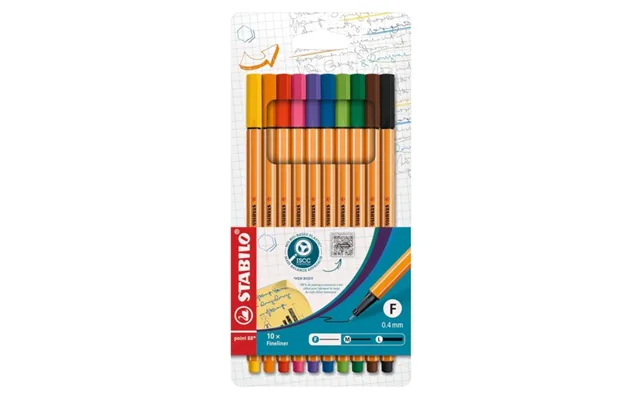Stabilo Point 88 0.4mm Fineliners 10 Pack