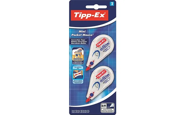 Tipp-ex Mini Pocket Mouse Correction Tape 5mm X 6m 2 Pack