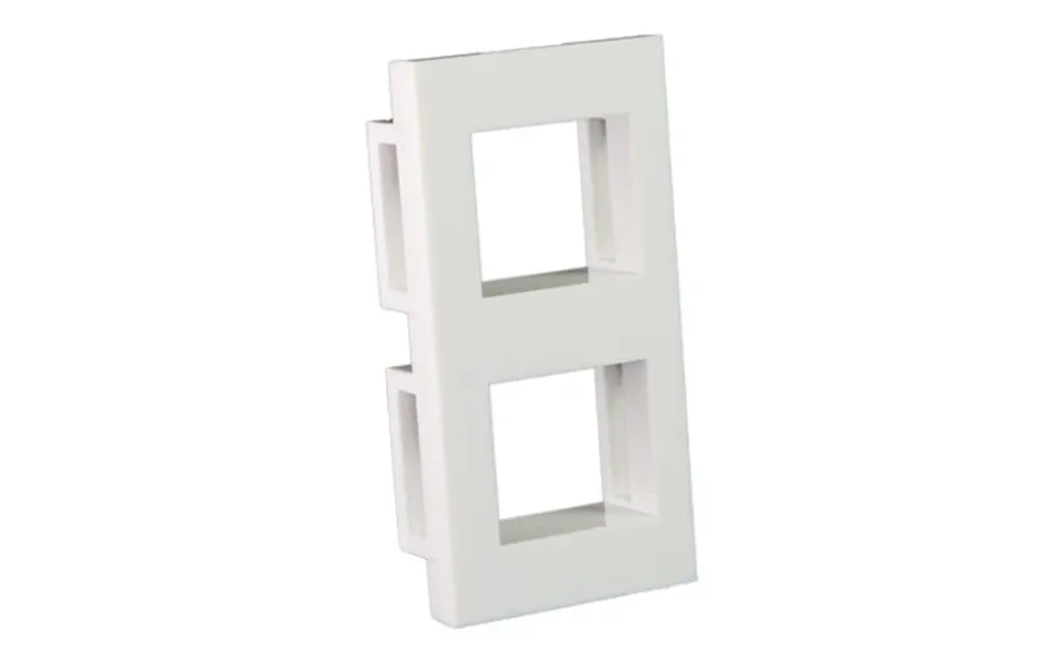 Cablenet 2 Port Fascia For Keystone Jack Unshuttered 25mm X 50mm