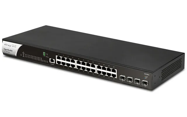 Draytek Vigorswitch G2282x L2 Managed 24-port Gigabit Switch With 4 X 10gbe Sfp Ports And Power Backup Input product image