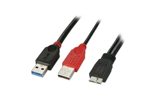 Lindy Usb 3.0 Dual Power Cable - 2 X Type A To Micro-b product image
