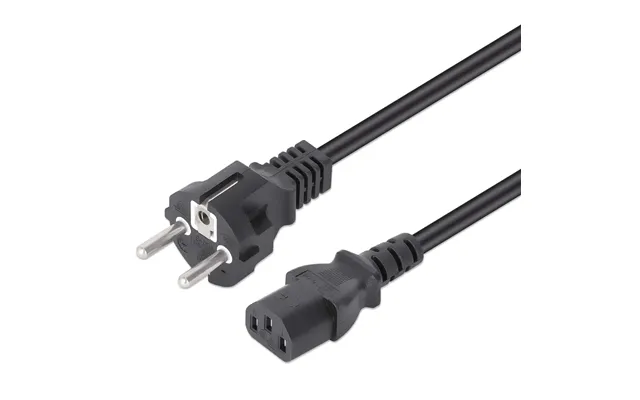 Manhattan Mains Power Cord Cable - Euro 2-pin Plug Cee 7 4 Schuko To C13 Female Kettle Lead