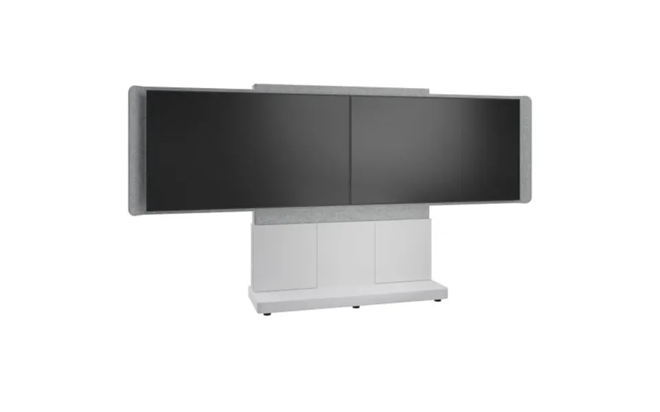 Middle Atlantic Products Forum Free-standing 66 3 Bay Display Stand For 2 76 To 85 Displays - Light Finish