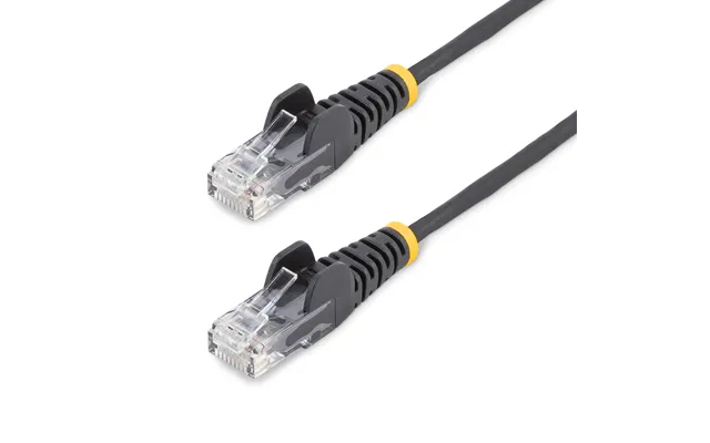 Startech.com 25cm Black Slim Cat6 Ethernet Cable - Snagless