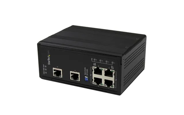 Startech.com 6 Port Unmanaged Industrial Gigabit Ethernet Switch W 4 Poe Ports And Voltage Regulation - Din Rail Wall-mo product image