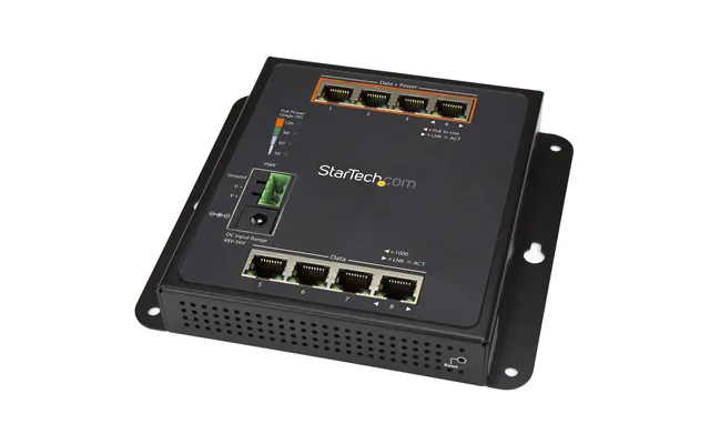 Startech.com Industrial 8 Port Gigabit Poe Switch - 4 X Poe 30w product image
