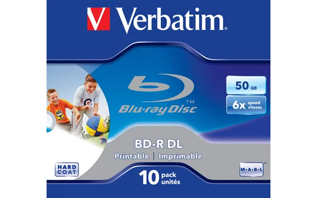 Verbatim 43736 Blank Blu-ray Disc Bd-r 50 Gb 10 Pc S product image