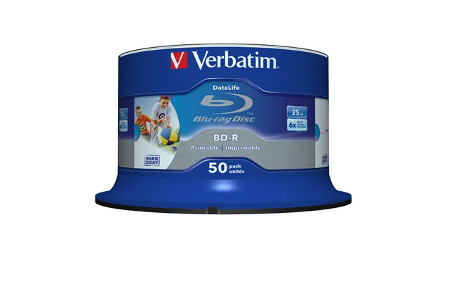 Verbatim 43812 Blank Blu-ray Disc Bd-r 25 Gb 50 Pc S product image
