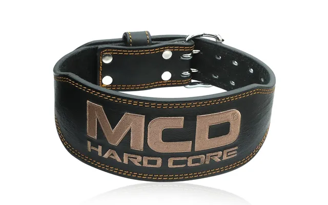 Mcd Gym Weightlifting Belt Real Leather Heavy Duty Black Large