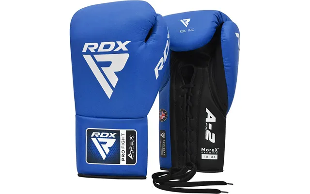 Rdx Apex A2 Sparring Training Boxing Gloves Lace Up Blue 8oz